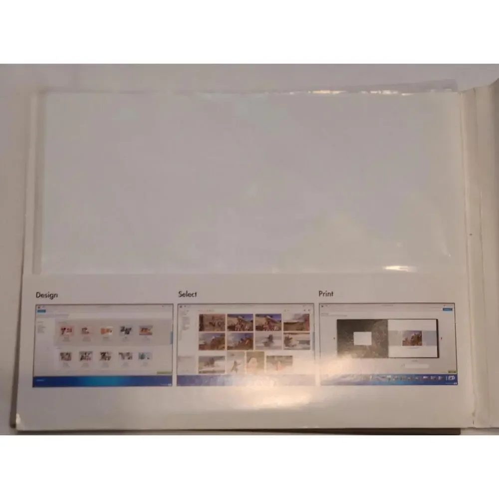 HP Hardcover Grey Photo Book With Photo Paper Hewlett-Packard Gift No Software